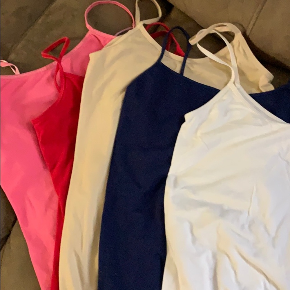5 small and medium camisoles.